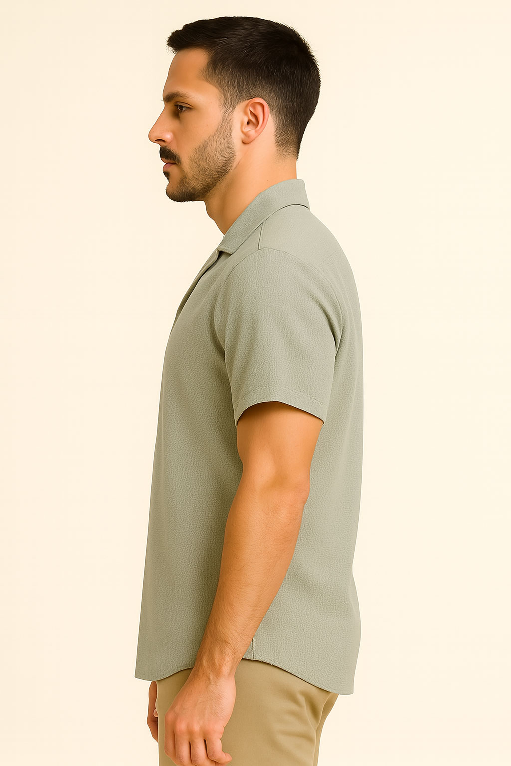 پیراهن اسپرت حصیری E.K  کرم استخوانی